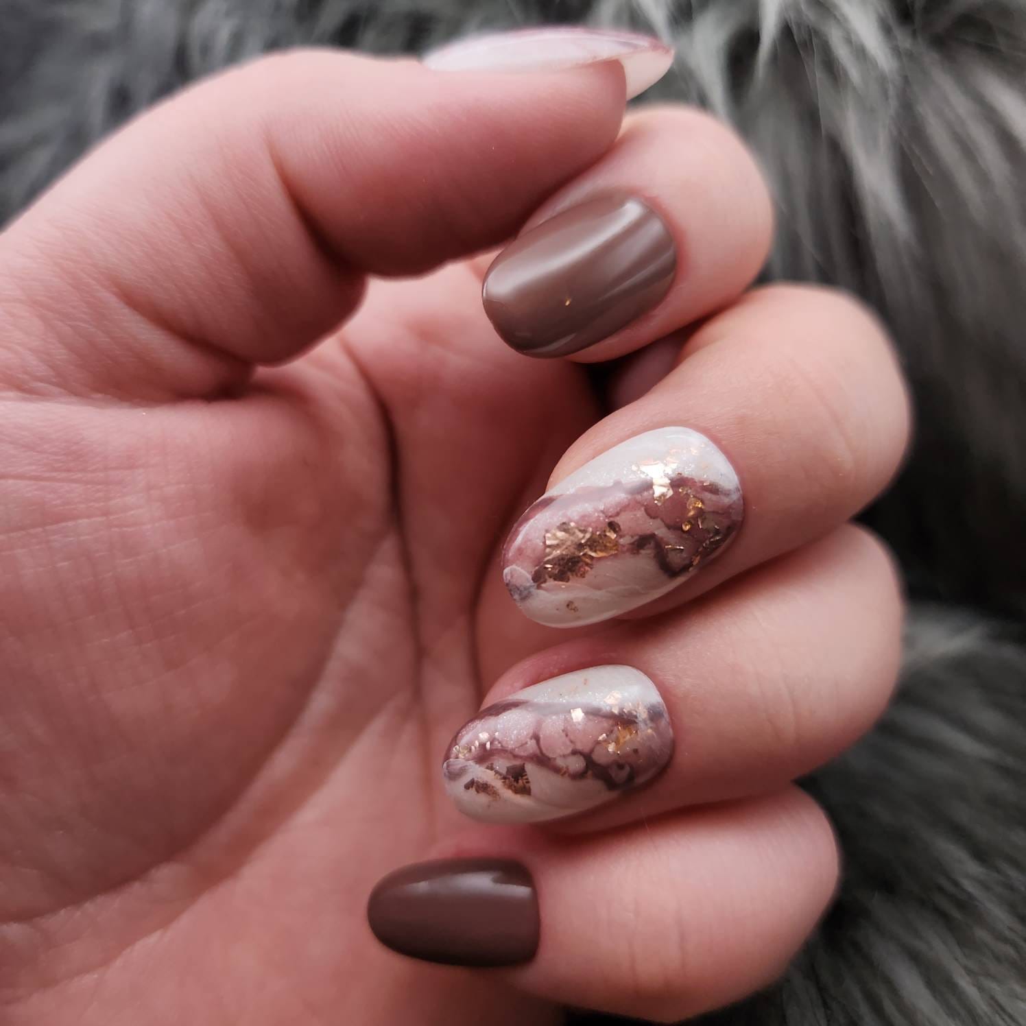 Press On Nails Gelnägel Künstliche Nägel Acrylnägel Handgemalt Coffee Marble Marmor von Etsy - NaildITbyValentina