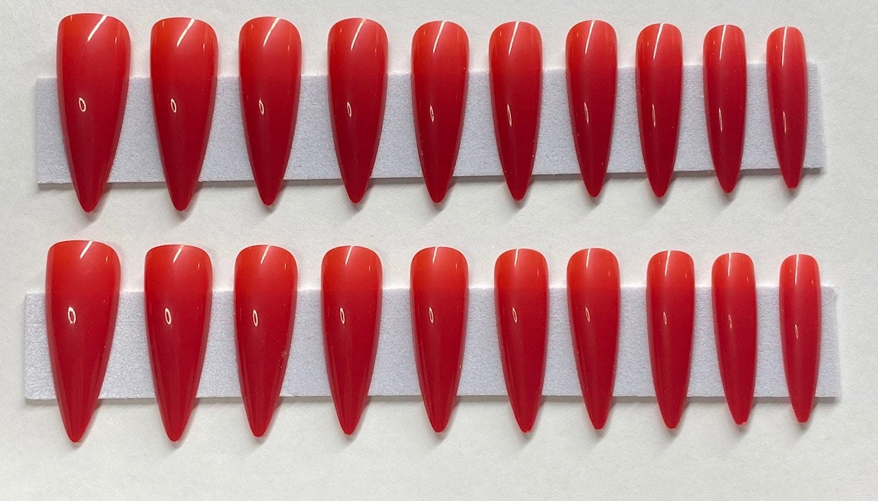 Rot Xl Stiletto Press On Nagelset von Etsy - NailditbyTara