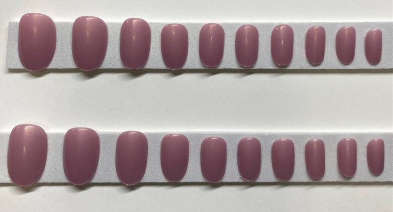 Schimmernde Rose Medium Runde Press On Nail Kit von Etsy - NailditbyTara