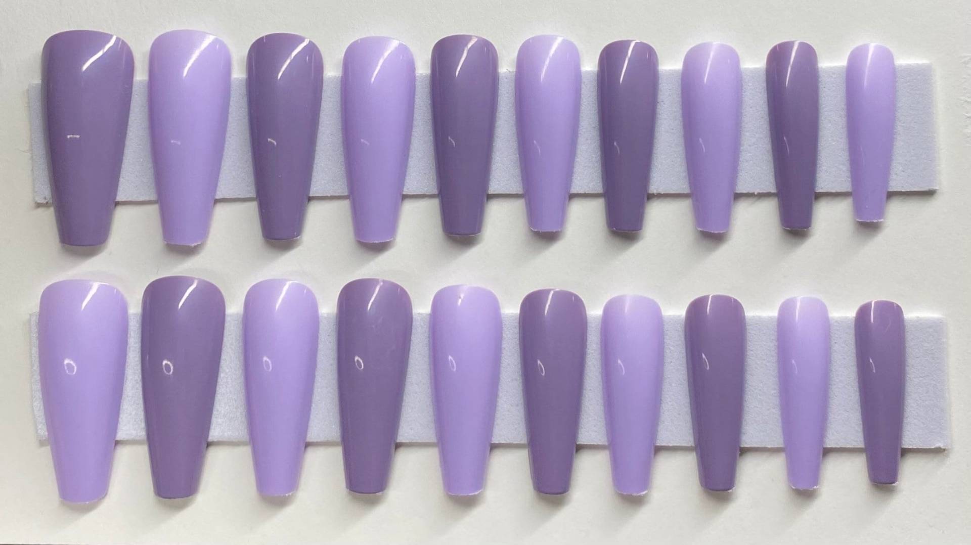 Zweifarbiges Lila Xl Langer Sarg Press On Nail Kit von Etsy - NailditbyTara