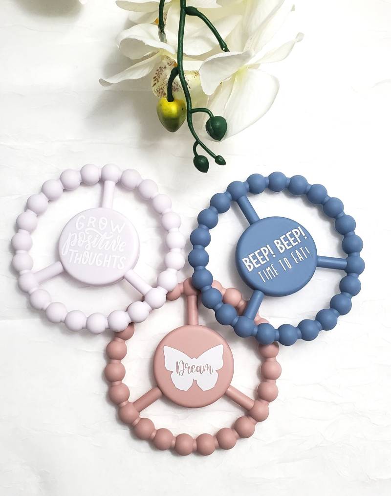 Silikon Baby Beißring, Bio Beißring Für Mundforscher, Freezable Bpa-Freie Spielzeug von Etsy - NandyEvesBaby