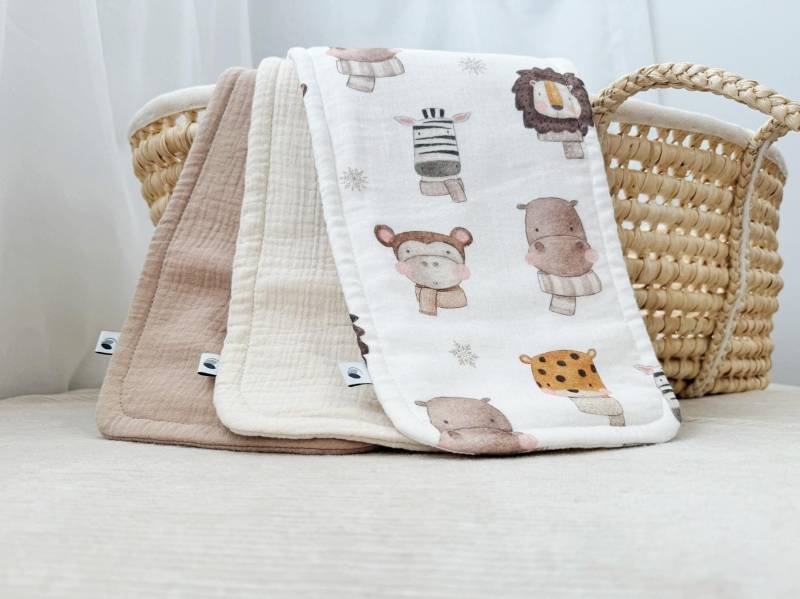 Dreilagiges Spucktuch, Baby, Geschenk, Junge, Beige, Beige von Etsy - NaturalCuddles