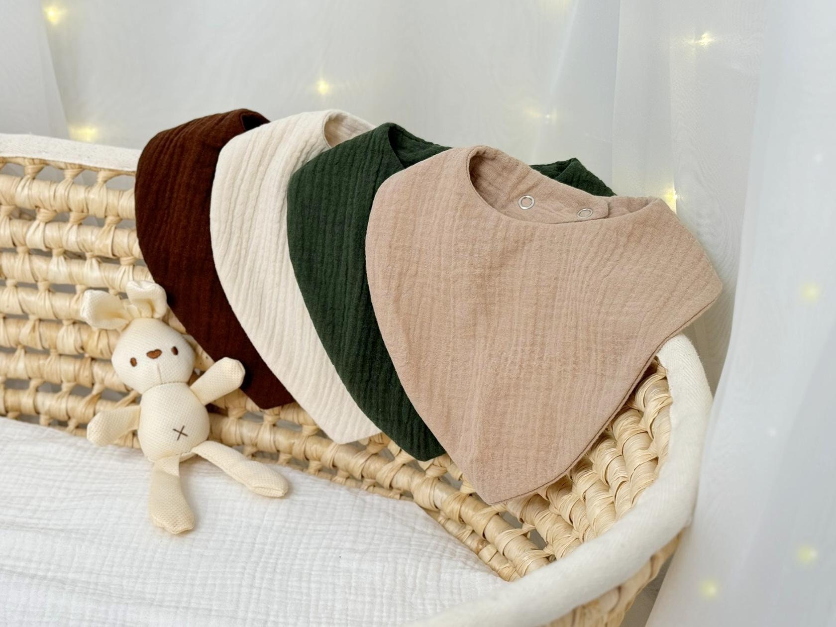 Musselin Neugeborene Und Kleinkind Lätzchen, Bandana Spucktücher, Baumwoll Gaze Baby Geschenk Set, Perfektes Für Neugeborene, Einzigartige von Etsy - NaturalCuddles