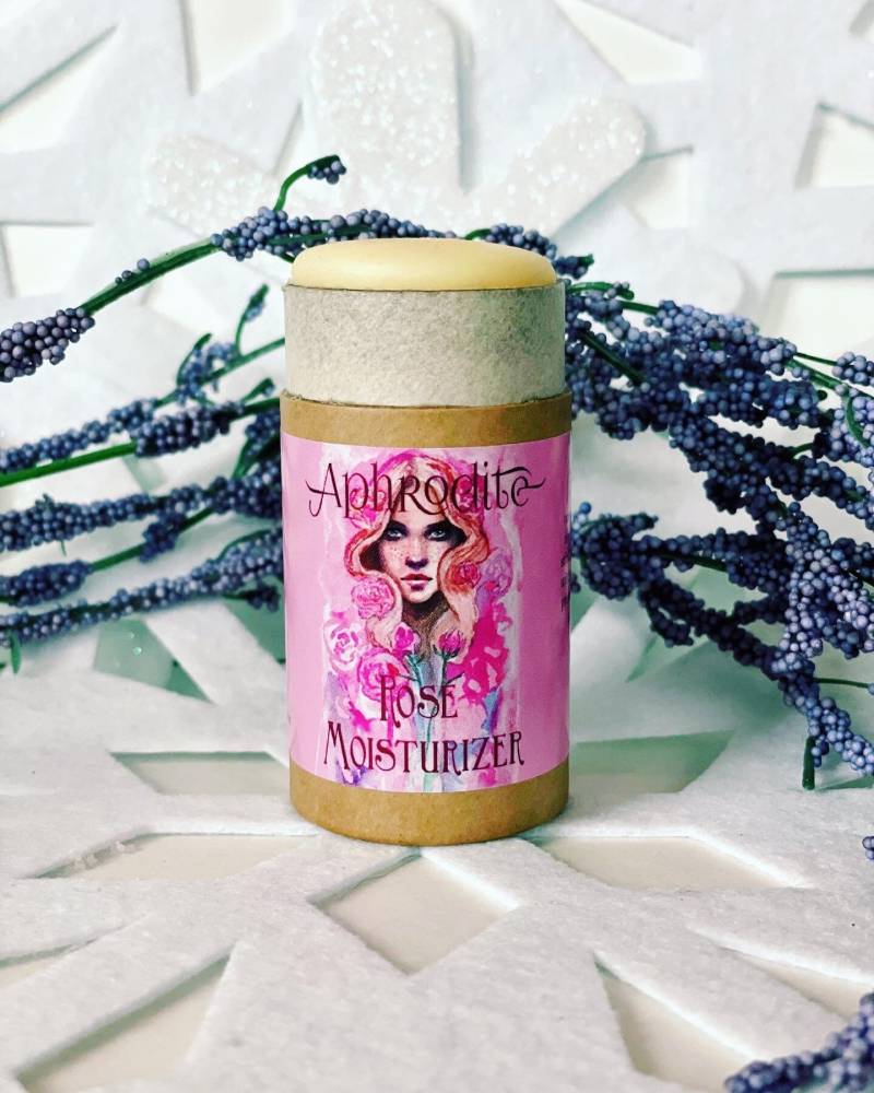 Aphrodite Rose Moisturizing Stick - Zero Waste Hautpflege Plastikfrei Handgefertigt Organisch Wasserfrei Naturgöttin von Etsy - NatureGoddessCo