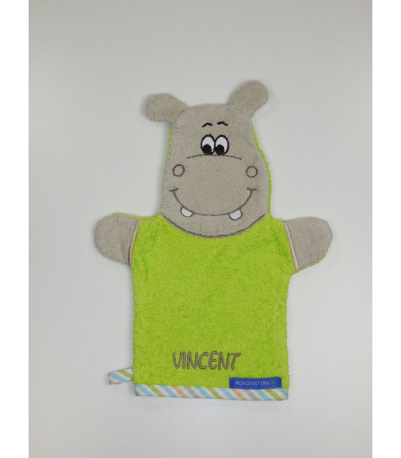 Morgenstern Waschhandschuh Hippo Mit Name Besticktgeschenk Zur Geburtgeschenk Taufeneedlecat Stickatelier von Etsy - NeedleCatAtelier