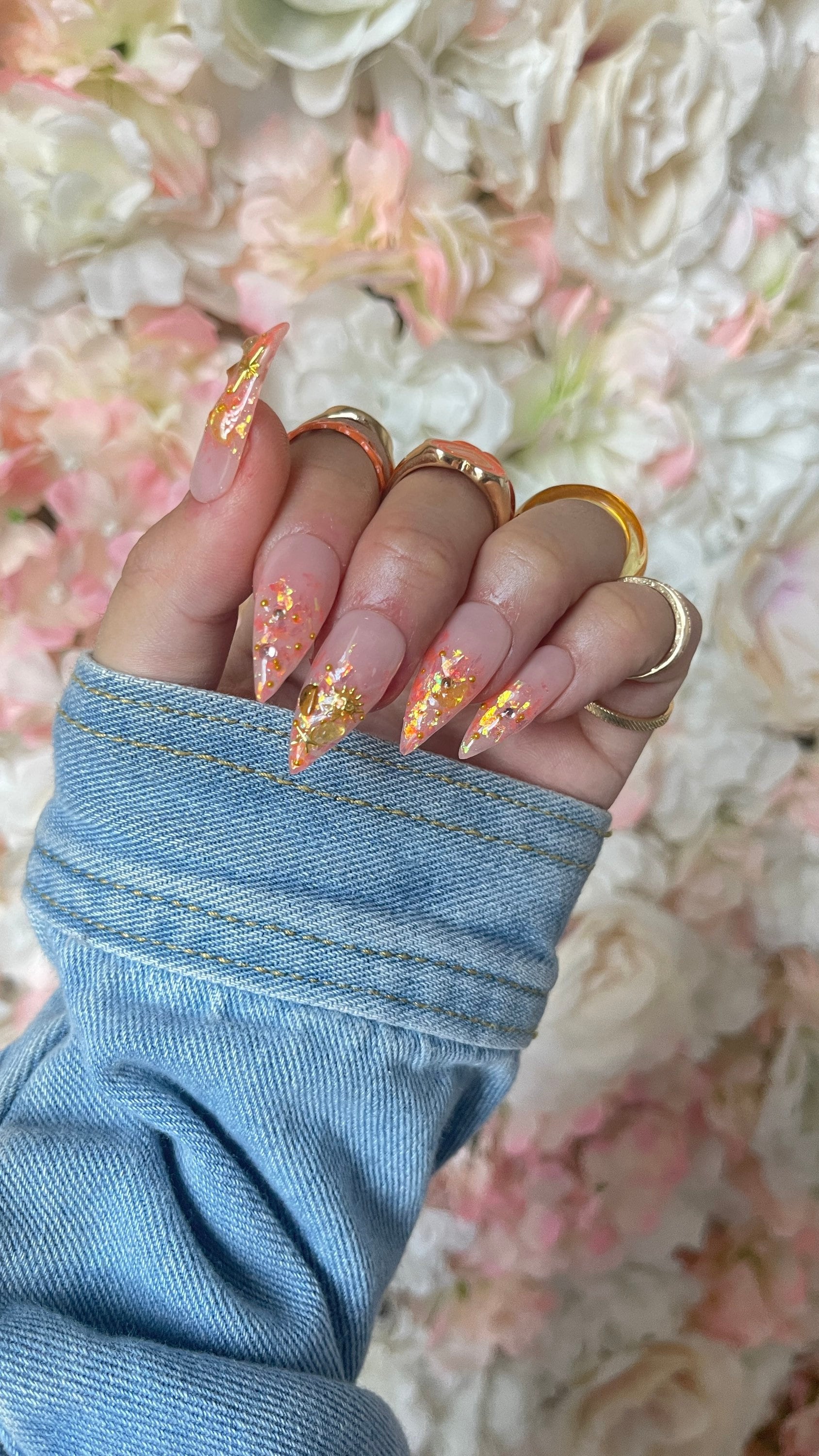 Zodiac Inspiriert Natürliche Geburtskristall Glitter Leo Wiederverwendbare Presse Auf Nägel von Etsy - NewGenNails