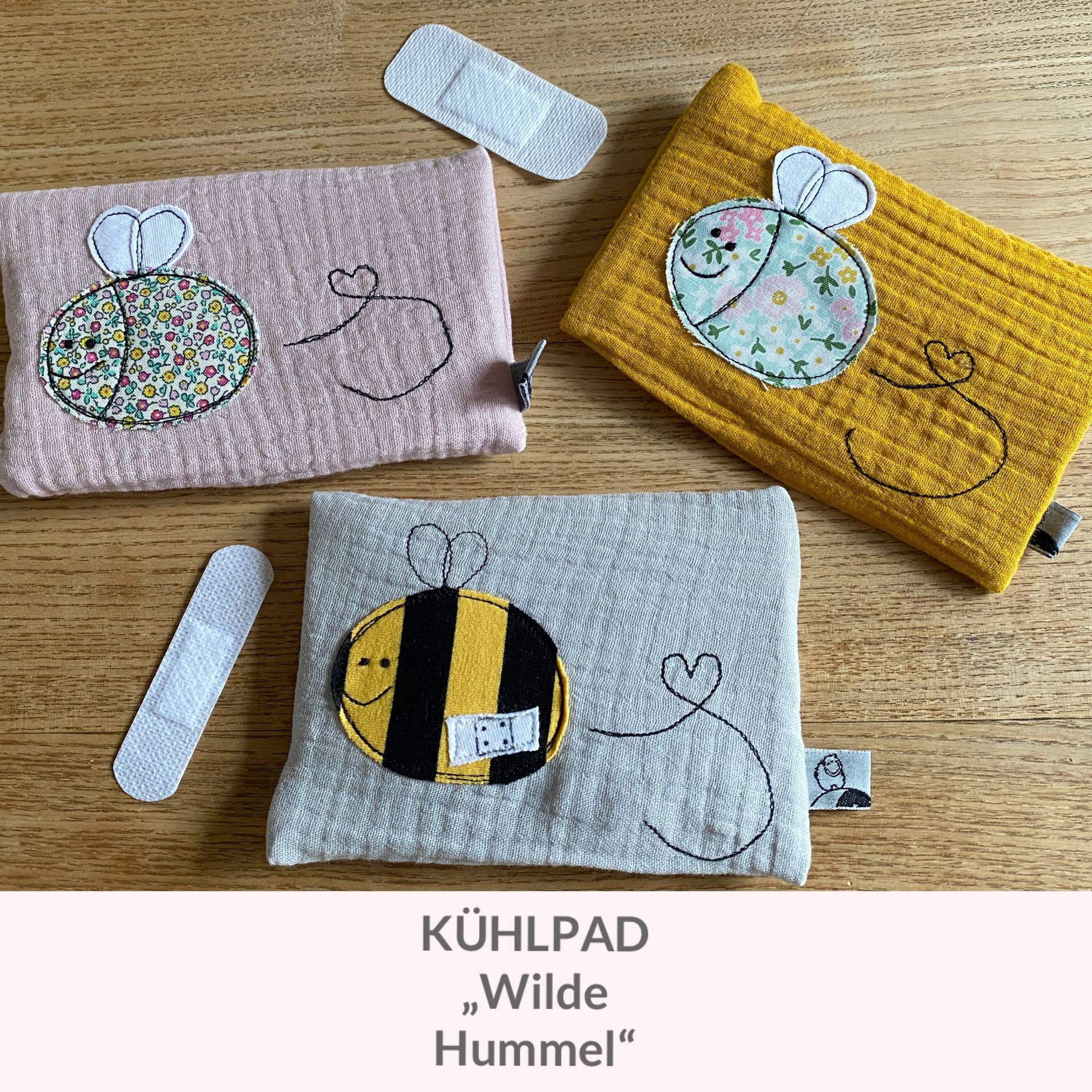 Kühlpad Mit Hülle Beulentröster Kühlpadhülle Kühlkissen Kalt-Warmkompresse Hummel Musselin Applikation Geschenk Baby Mädchen Junge Krank von Etsy - NilsPlanet