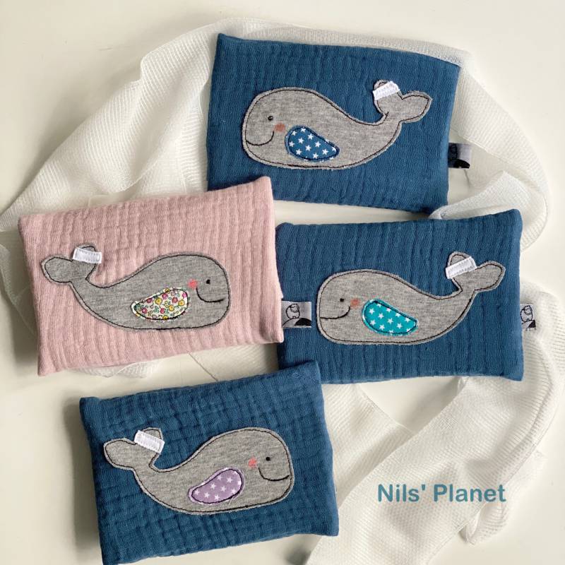 Kühlpad Mit Hülle Beulentröster Kühlpadhülle Kühlkissen Kalt-Warmkompresse Wal Musselin Applikation Geschenk Baby Mädchen Junge Krank von Etsy - NilsPlanet