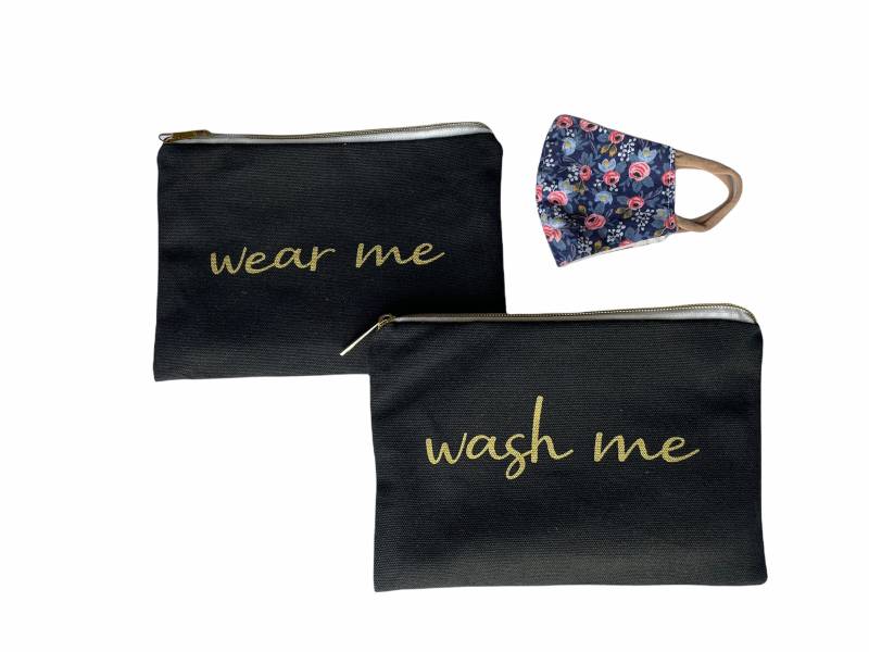 Gesichtsmaske Taschen | Wear Me & Wash Dirty Clean Masks Bag 2Er Set von Etsy - Ninjamasks