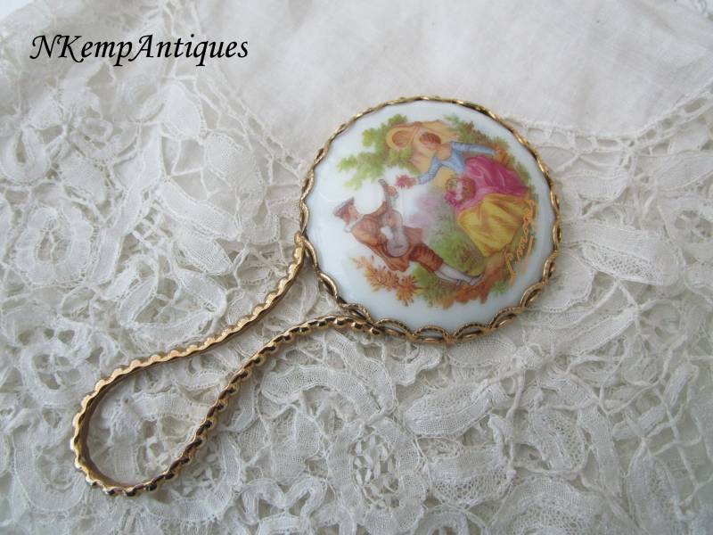 Alter Handspiegel Von Limoges von Etsy - Nkempantiques