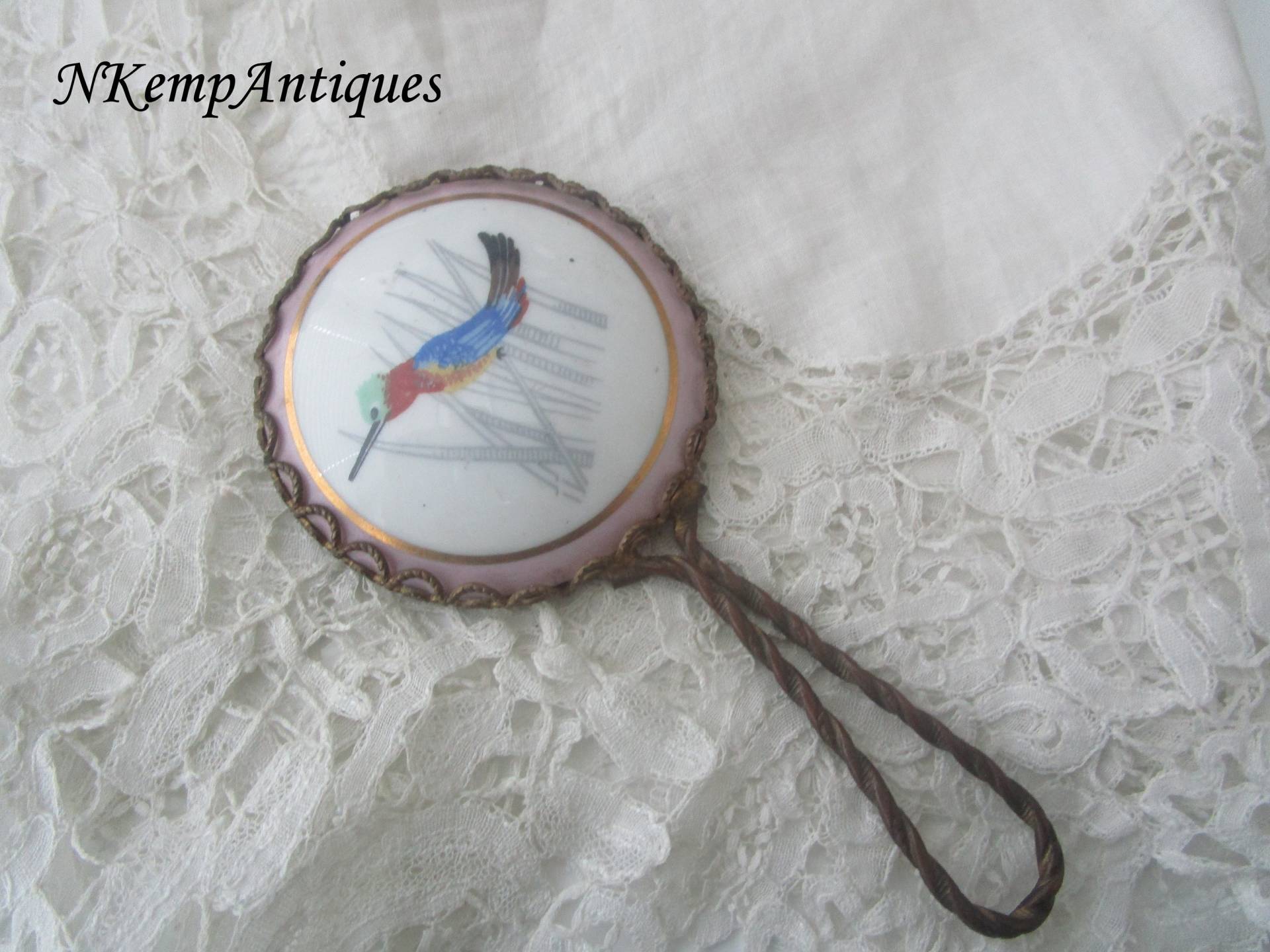 Limoges Porzellan Spiegel Eisvogel von Etsy - Nkempantiques