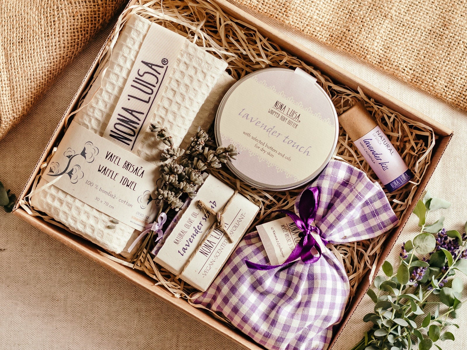 Lavendel-Hautpflege-Geschenkset | 100% Nachhaltig Von Nona Luisa Selbstpflege-Box Vielen Dank, Dass Sie Geschenkbox Herzlichen Glückwunsch Geschenk von Etsy - NonaLuisa