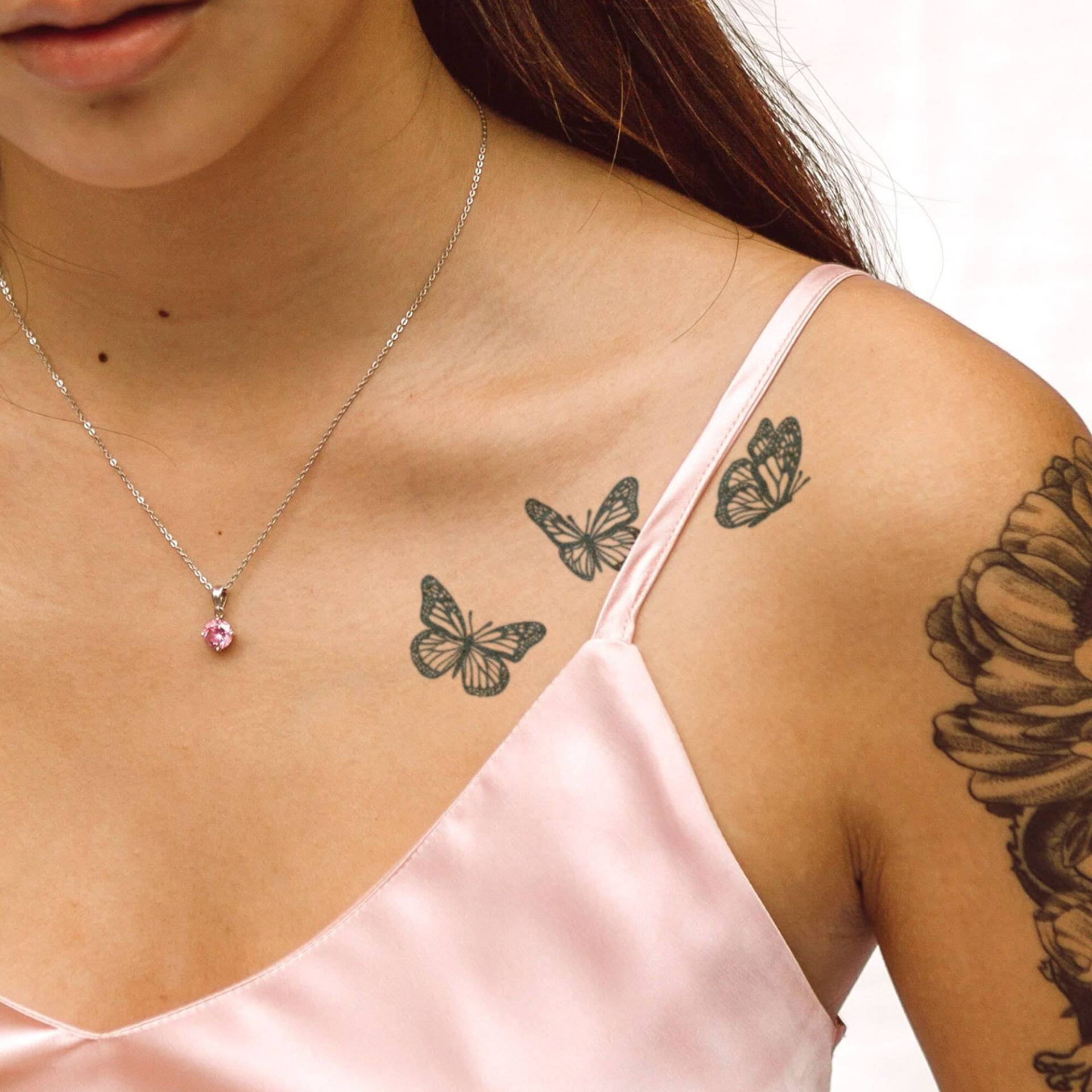 Semipermanente Tätowierung | Fliegende Schmetterlinge Wasserdicht 2 Wochen Temporäres Tattoo Weihnachtsgeschenkidee Jagua-Henna Tätowierungstemp von Etsy - NotaTattoo