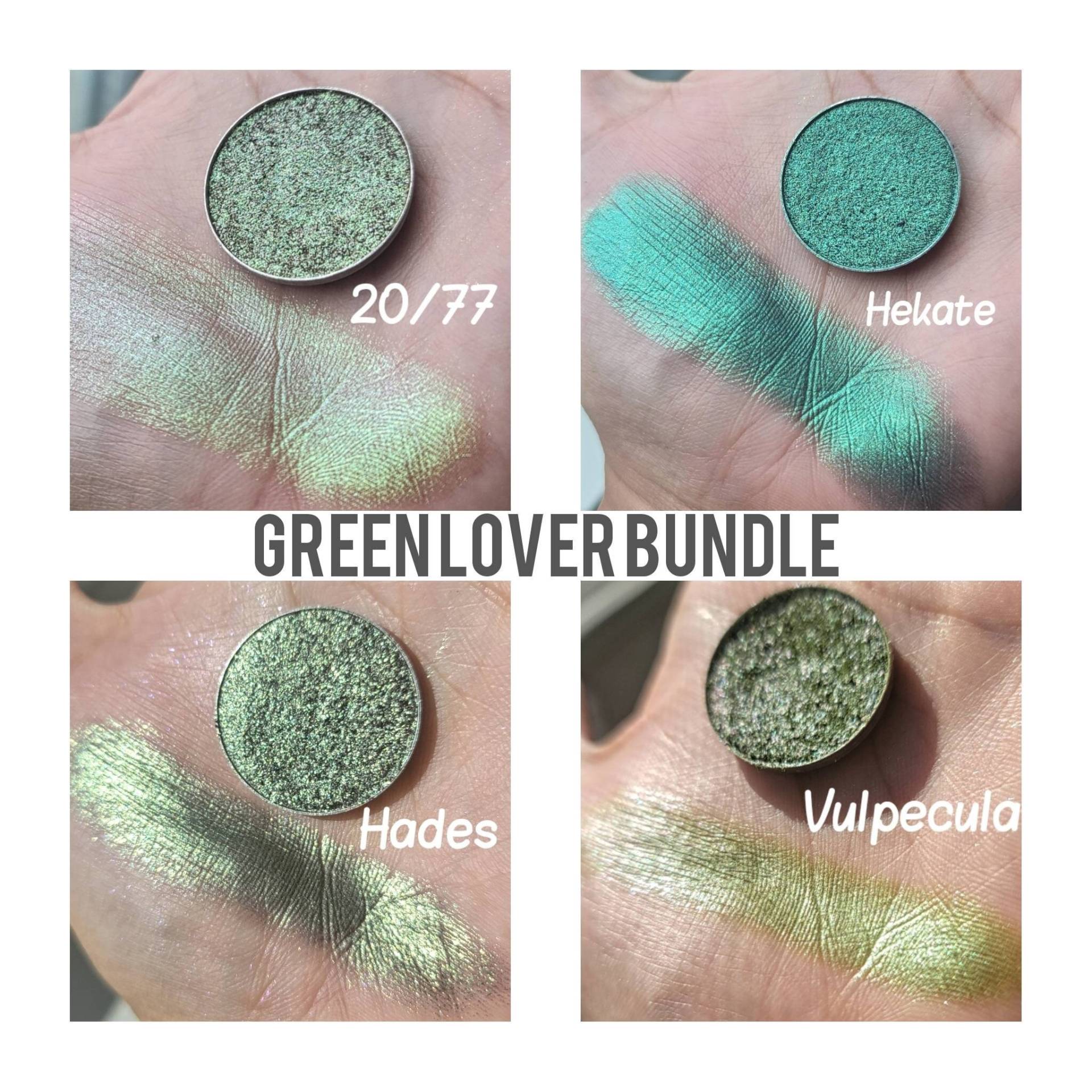 Limited Edition Multichrome Bundle-Set Mit 4 Green Shade Lover Chamäleon 26 Mm Gepresste Pfannen Vegan Makeup Lidschatten von Etsy - Notycebeauty