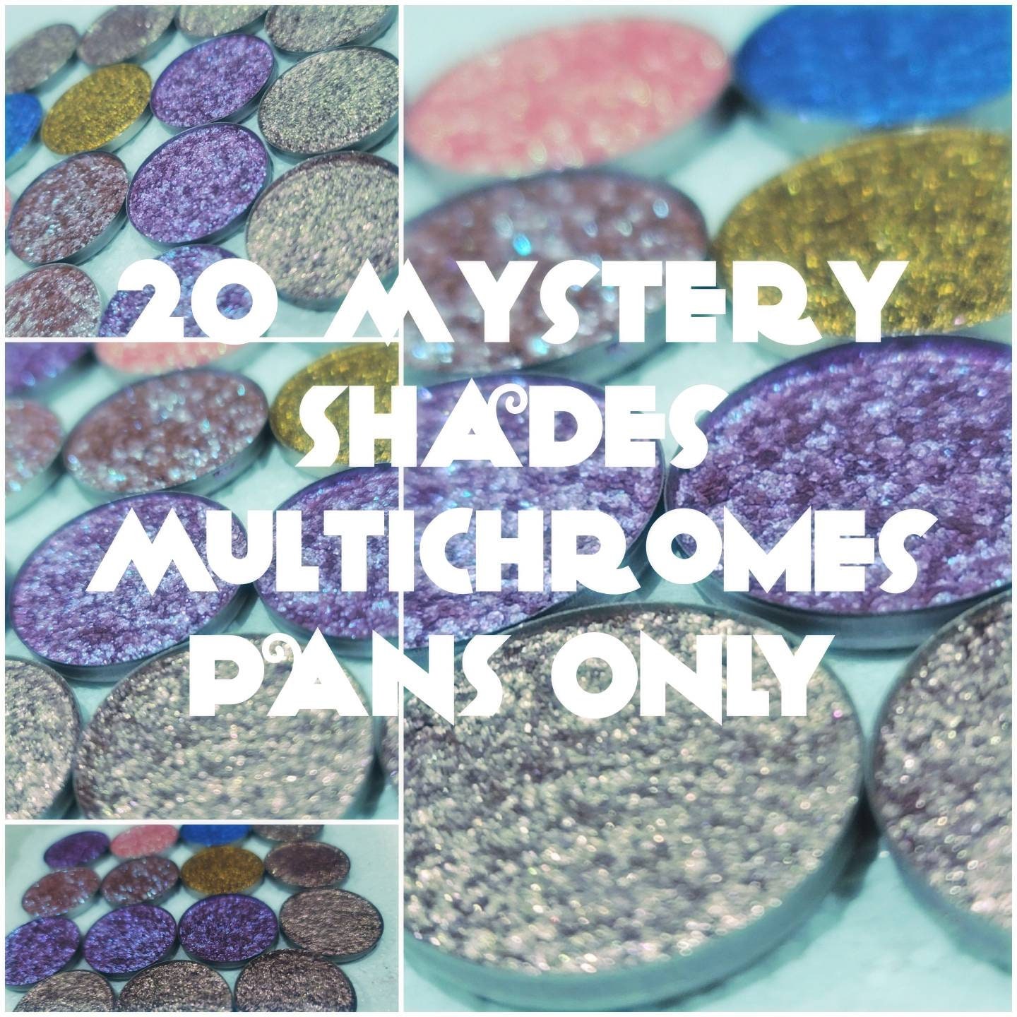 Mystery Multichrome Bundle Angebot 20 Chamäleon Gepresste Pfannen Set 26 Mm Pigment Dupe Duochrome Farbverschiebung von Etsy - Notycebeauty