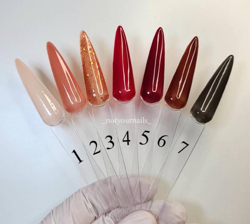 Handmade Jelly Autumn Fall Gel Press On Nails Set Different Colors von Etsy - Notyournails