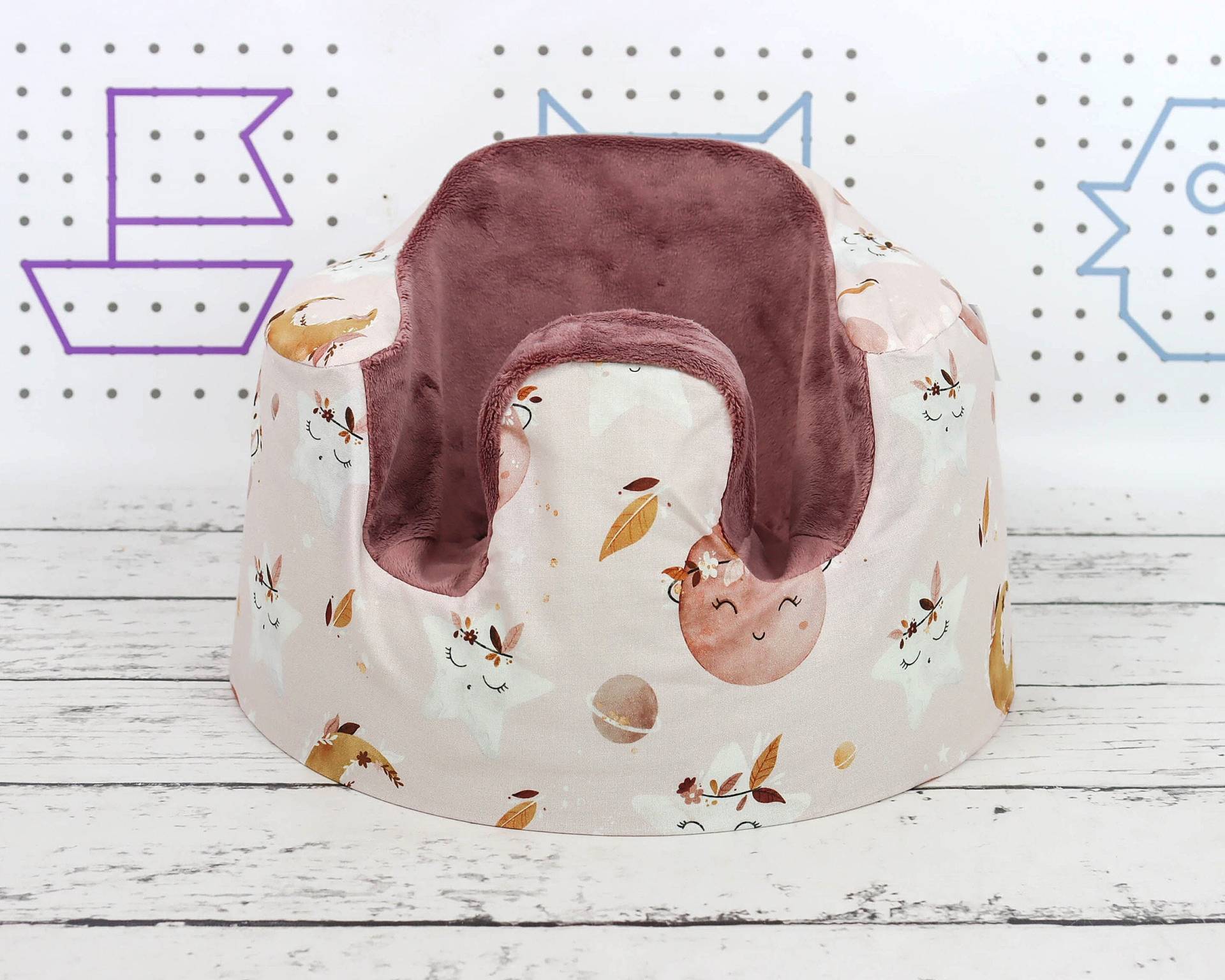 Boho Space On Pink Bumbo Sitzbezug, Handgefertigter Bezug Für Bodensitz Bumbo, Ausgestatteter | Neu von Etsy - NuvaArt