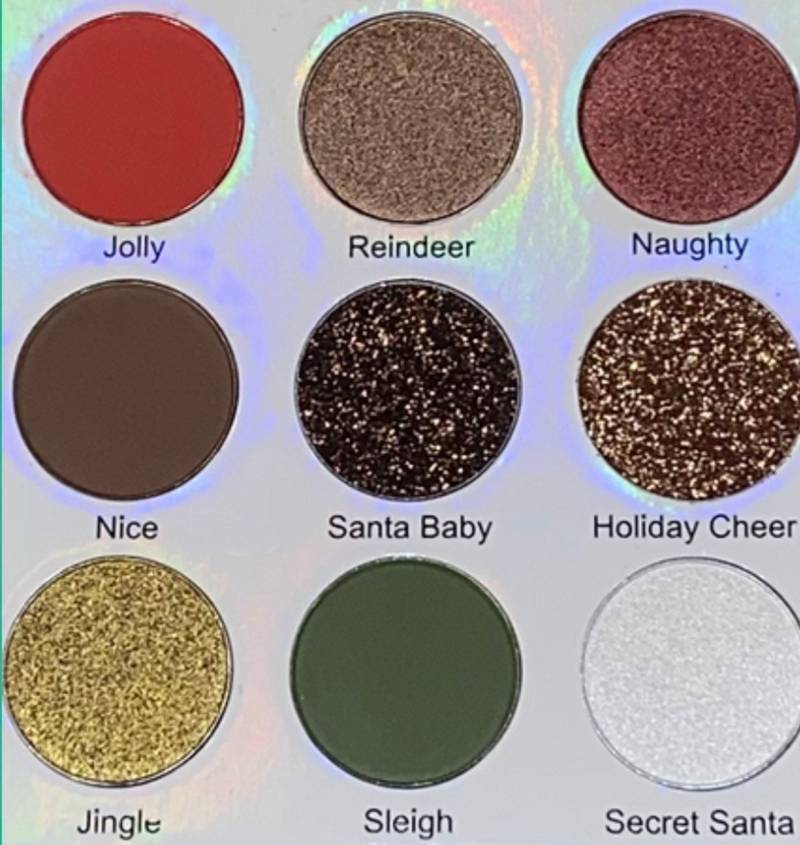 Weihnachts-Lidschatten-Palette, Glitzer-Lidschatten von Etsy - NyreSkye