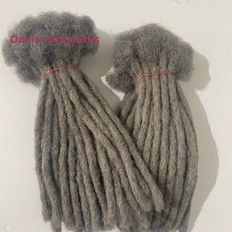 6Inches 0, 6cm Deep Grey Blueish Colour Human Hair Locs Extensions 100% Dreadlock Locken Erweiterungen 40stück von Etsy - Odenadreadlocks