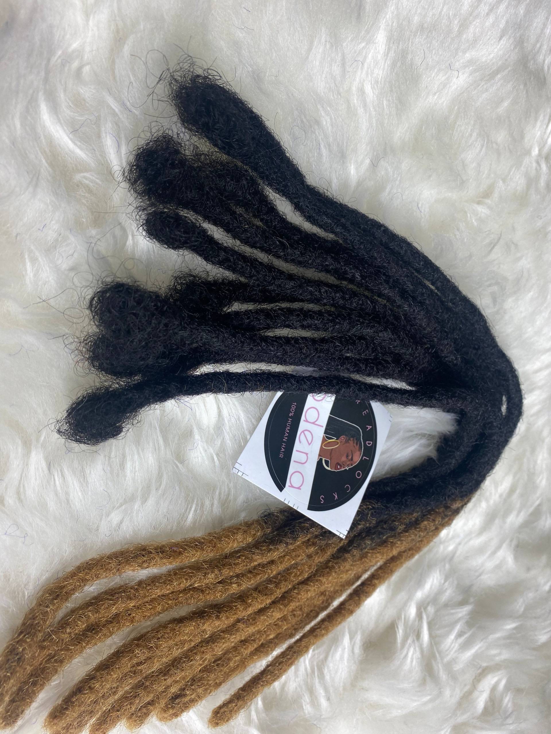 Ombré Hochwertige Loc Verlängerung 100% Echthaar Dreadlock Dread Locken Erweiterungen #1B/27 von Etsy - Odenadreadlocks