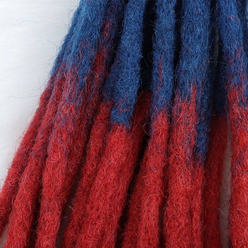 Tblue Red Hochwertige Loc Verlängerung Lockige Enden 100% Echthaar Dreadlock Dread Locken Extensions von Etsy - Odenadreadlocks