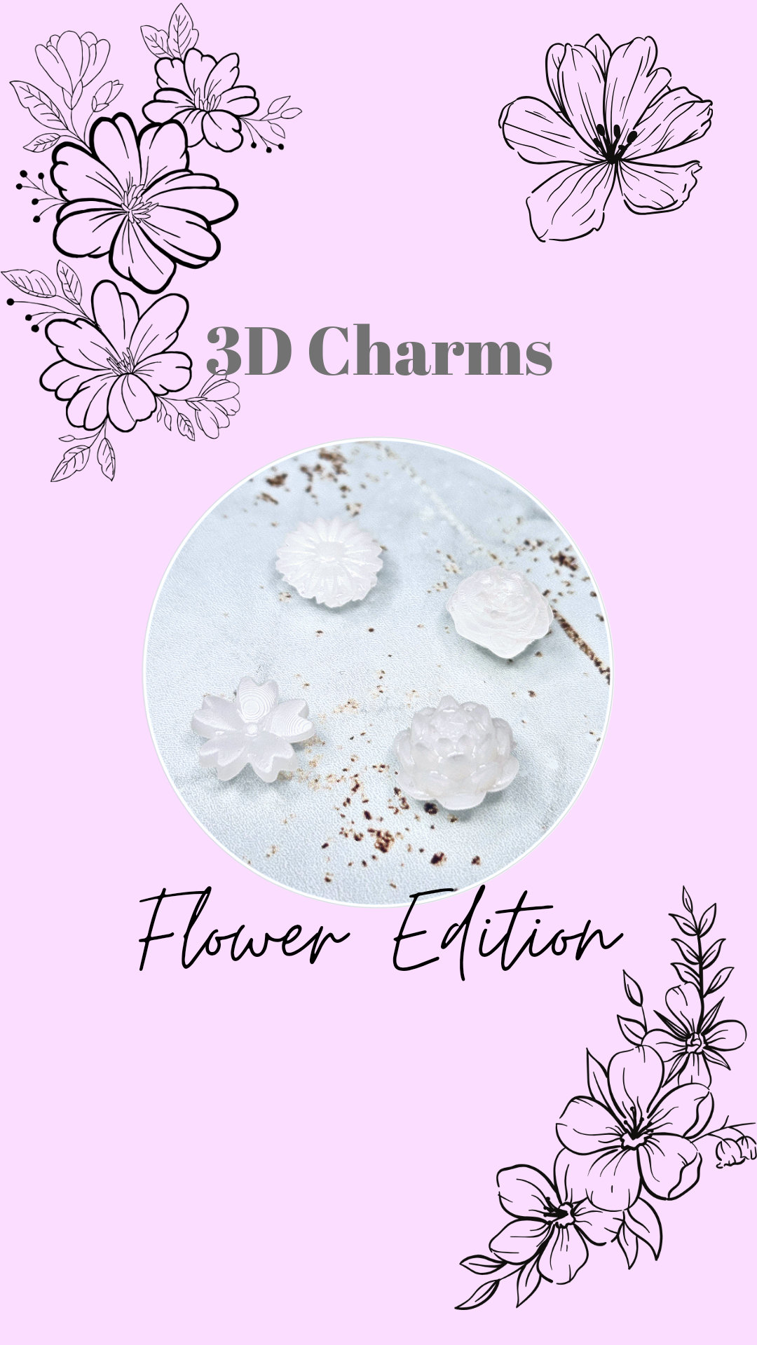 Flower Edition Nailart Charms | Pro Set 4 Verschiedene Blumen von Etsy - OlisCreativeFactory