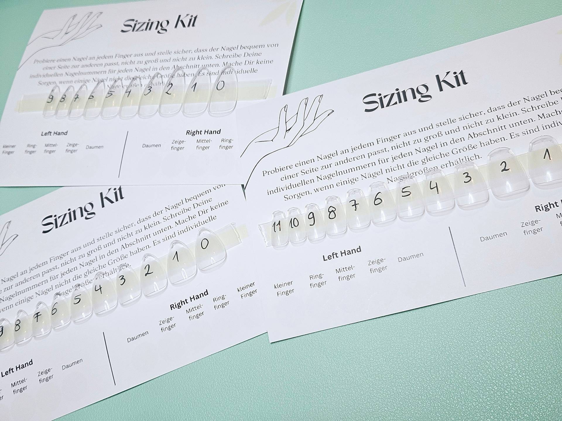 Sizing Kit Zur Bestimmung Deiner Nagelgrößen von Etsy - OlisCreativeFactory