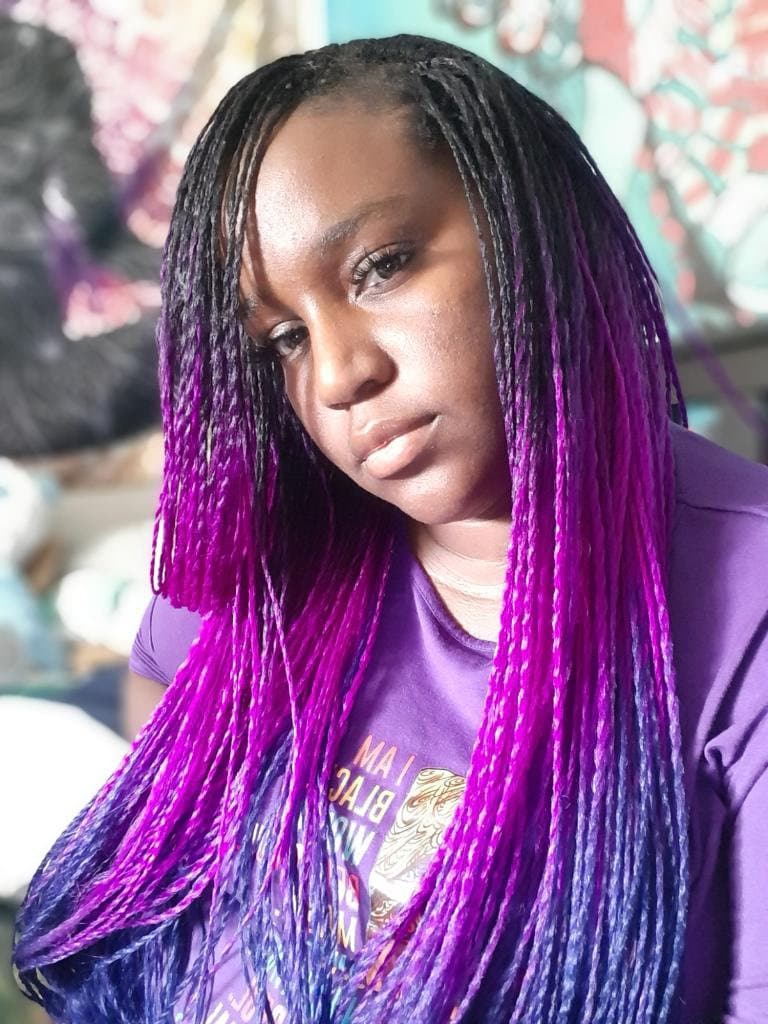 Purple Passion - Vorgedrehte Haare/Mini Twist/Häkelarbeit Für Geflochtene Haare/Neue Gehäkelte Haare von Etsy - OmbreTwist