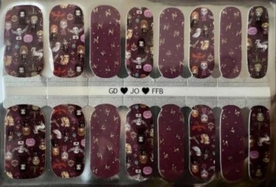 100% Nagellackstreifen Exclusiver Zauberer Mashup Adult Hp von Etsy - OnceUponaNailStrip