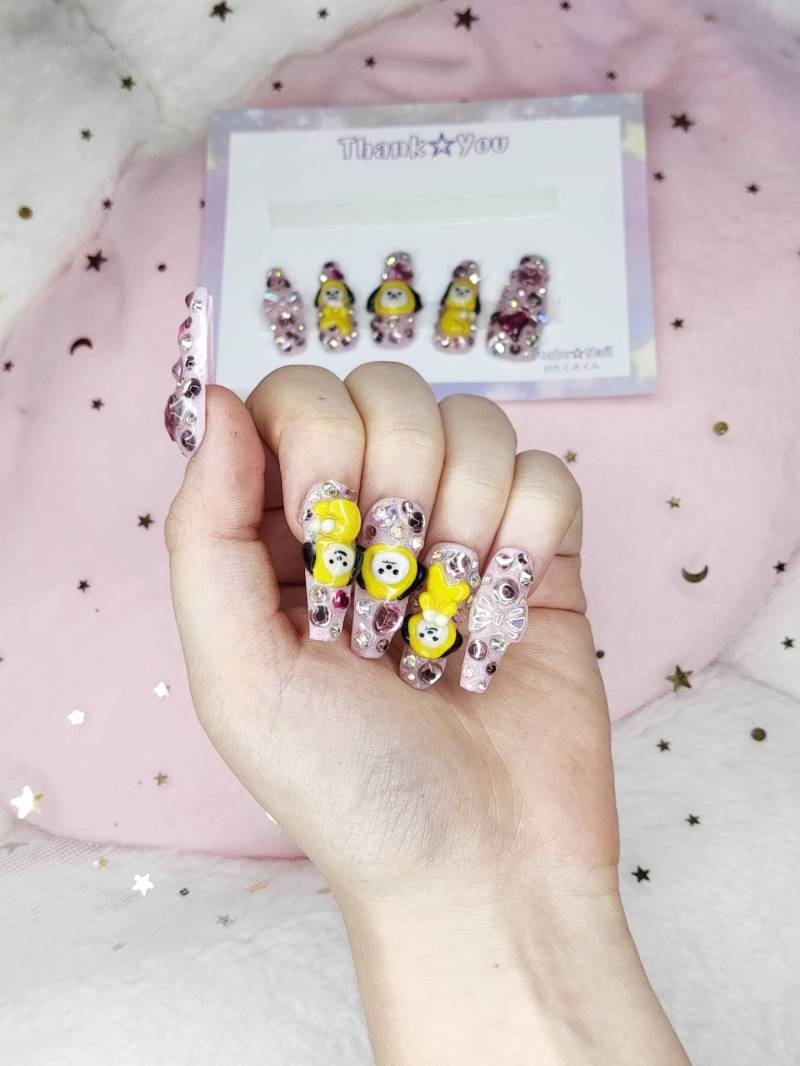 Chimmy Bt21 Nagelkunst von Etsy - OtakuNail