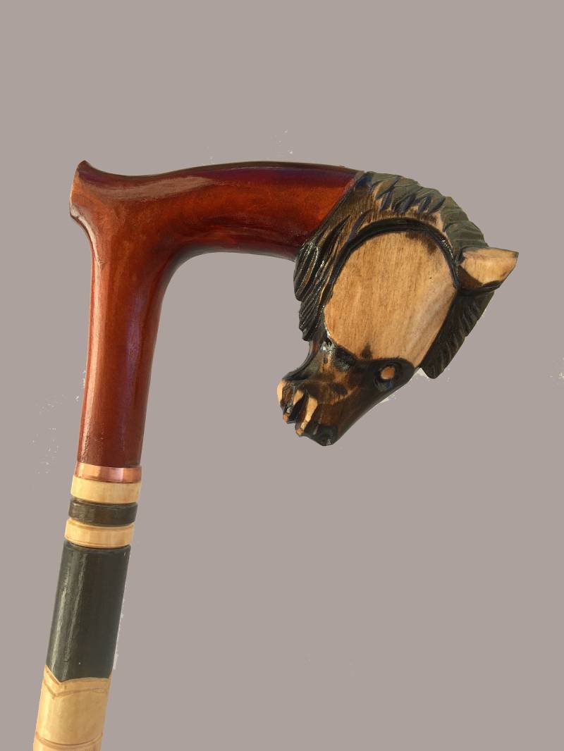 Pferd Holz Geschnitzt Walking Cane Designer Art Holzstock Gehstock Cain Bestes Geschenk Für Mann von Etsy - PLAIDA