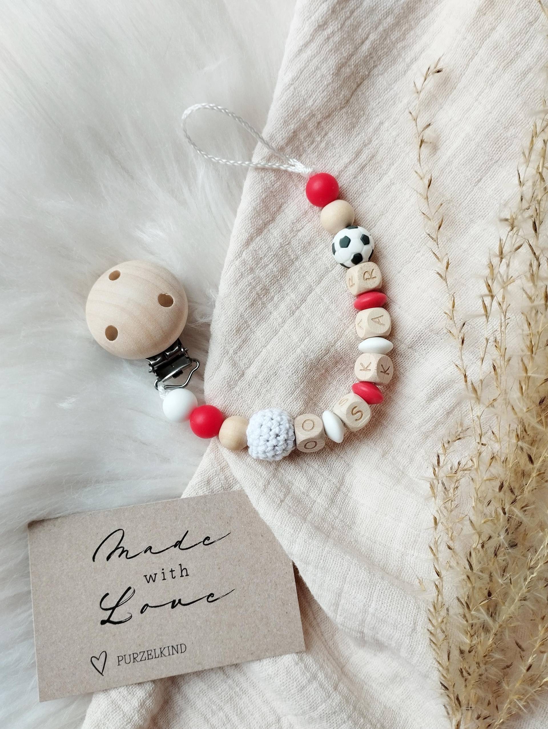 Schnullerkette Mit Fußball Rot Weiß Blau Gelb Schwarz, Personalisiert Name Für Mädchen Und Jungen Bayern Schnullerkette Mit Fußball Rot Weiß Blau Gelb Schwarz, Personalisiert Name Für Mädchen Und Jungen Bayern von Etsy - PURZELKINDshop