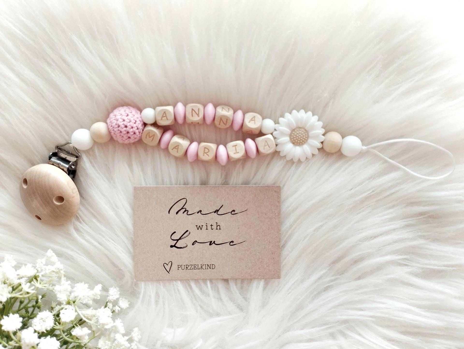 Schnullerkette Mit Doppelname Und Blume Rosa Weiß Personalisiert Name Für Mädchen, Lange Namen, Geschenk Zur Geburt Taufe Schnullerkette Mit Doppelname Und Blume Rosa Weiß Personalisiert Name Für Mädchen, Lange Namen, Geschenk Zur Geburt Taufe von Etsy - PURZELKINDshop
