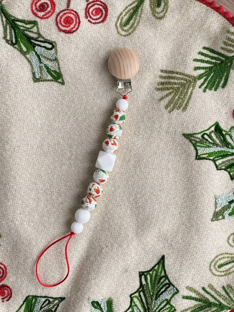 Weihnachten Silikon Schnuller Clip|Weihnachten Halter| Weihnachts Schnullerhalter|Silikon Clip von Etsy - PacificPacifiers