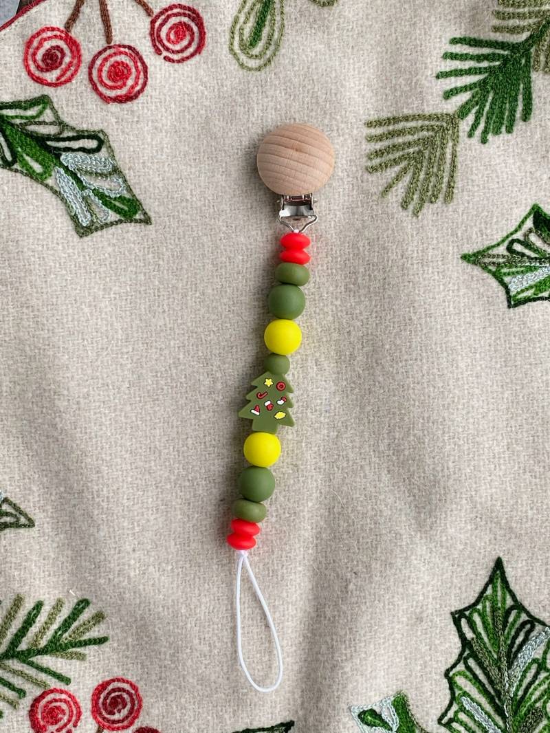 Weihnachten Silikon Schnullerkette|Weihnachts Schnullerkette Schnullerhalter|Silikon von Etsy - PacificPacifiers