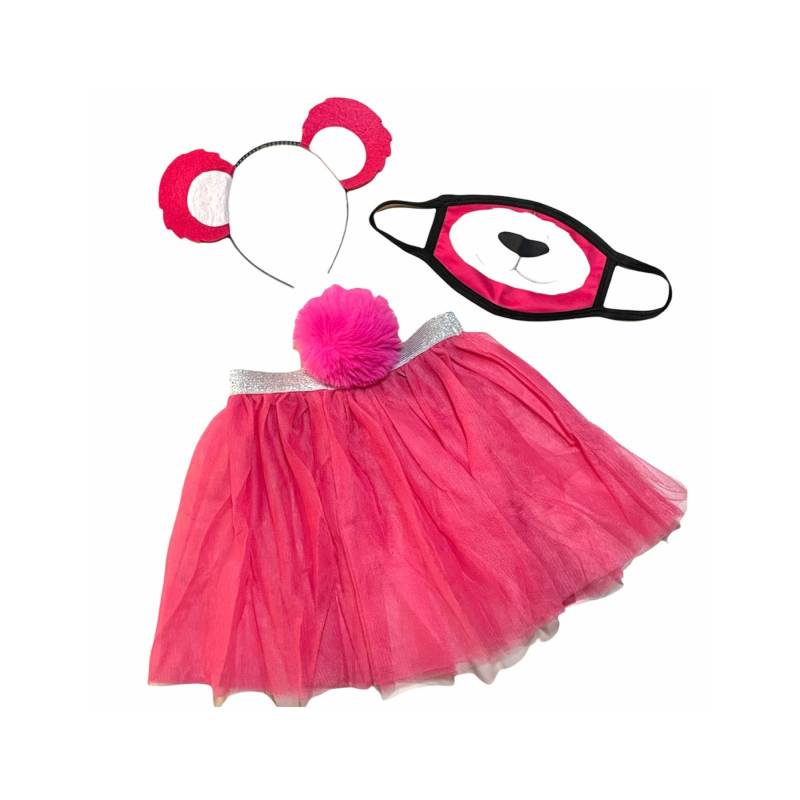 Hot Pink Stirnband Tutu Tail Gesichtsmaske Bär Ohren Geburtstag Gastgeschenke Damen Womans Mädchen Kostüm Pflege Bunt Baby Babys Kind Erwachsene von Etsy - PartyEars