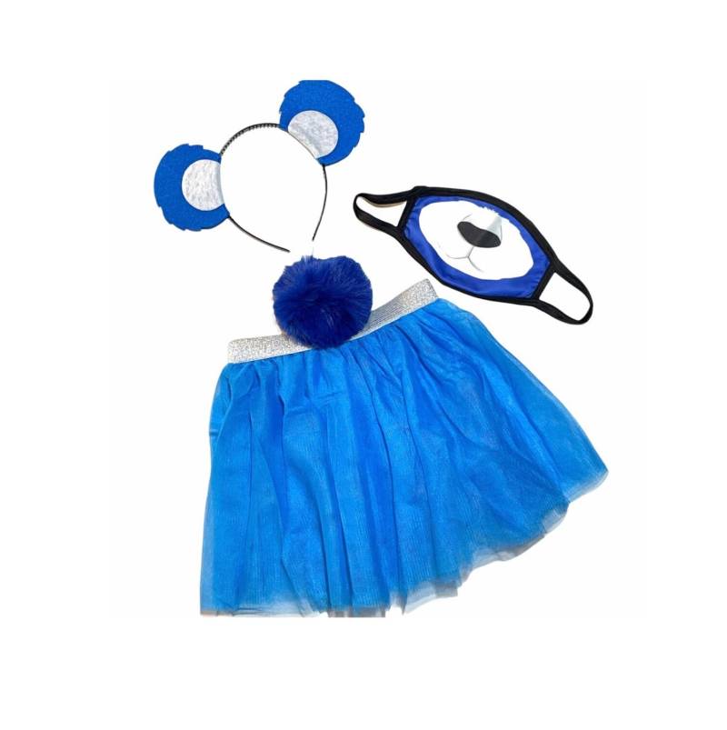 Royal Blau Stirnband Tutu Tail Gesichtsmaske Bär Ohren Geburtstagsparty Gefälligkeiten Damen Frau Mädchen Kostüm Pflege Baby Babys Kind Erwachsene von Etsy - PartyEars