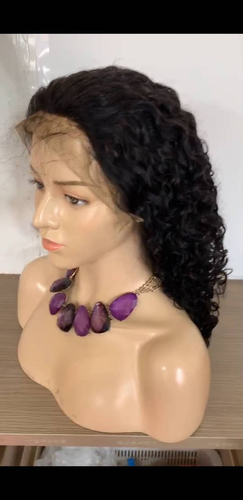 Natural Weavy Curly Human Hair Lace Frontal Wig 180 Density Full Brazilian Wig, With Baby No Parting, Wet And von Etsy - Passionyou