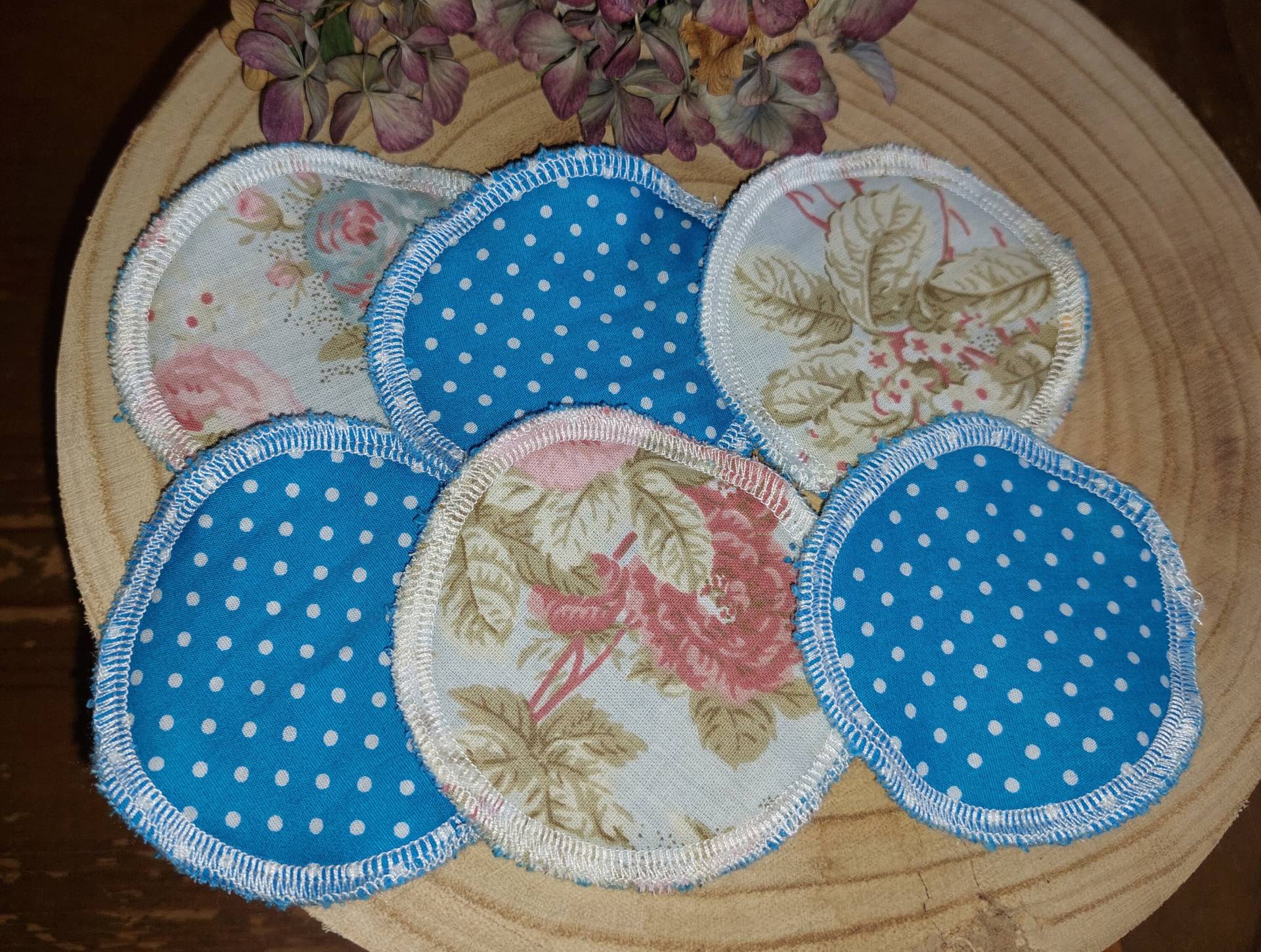 Make-Up Entferner Abschmink Pads Aus Stoff Wiederverwendbar Waschbar Polka Dots Shabby Chic 6 Stück Nachhaltig von Etsy - PearlysSchatzkammer