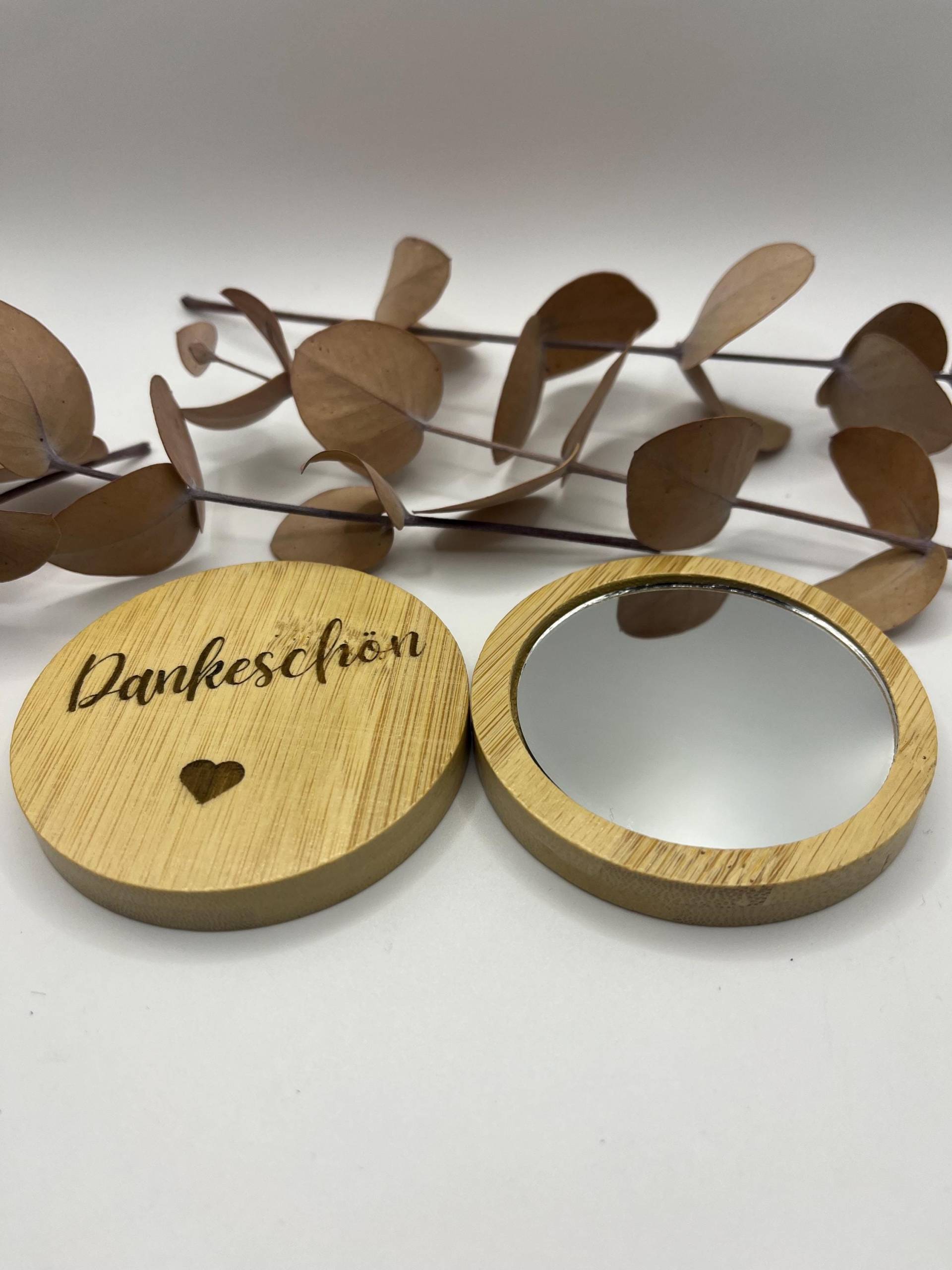 Personalisierter Bambus Taschenspiegel Spiegel Mit Gravur Wunschname Wunschgravur Dankeschön Hochzeit Gastgeschenk von Etsy - Personalio