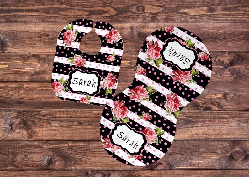 Rosa Baby Lätzchen Und Spucktuch Set, Florale Spitzenborte Rosa Baby Lätzchen Und Spucktuch Set, Florale Spitzenborte von Etsy - PersonalizedTouch11