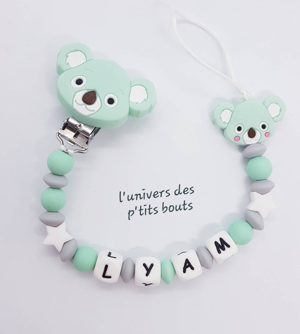 Personalisierter Koala-Schnullerclip Aus Silikon Personalisierter Koala-Schnullerclip Aus Silikon von Etsy - PetitsboutsCreations