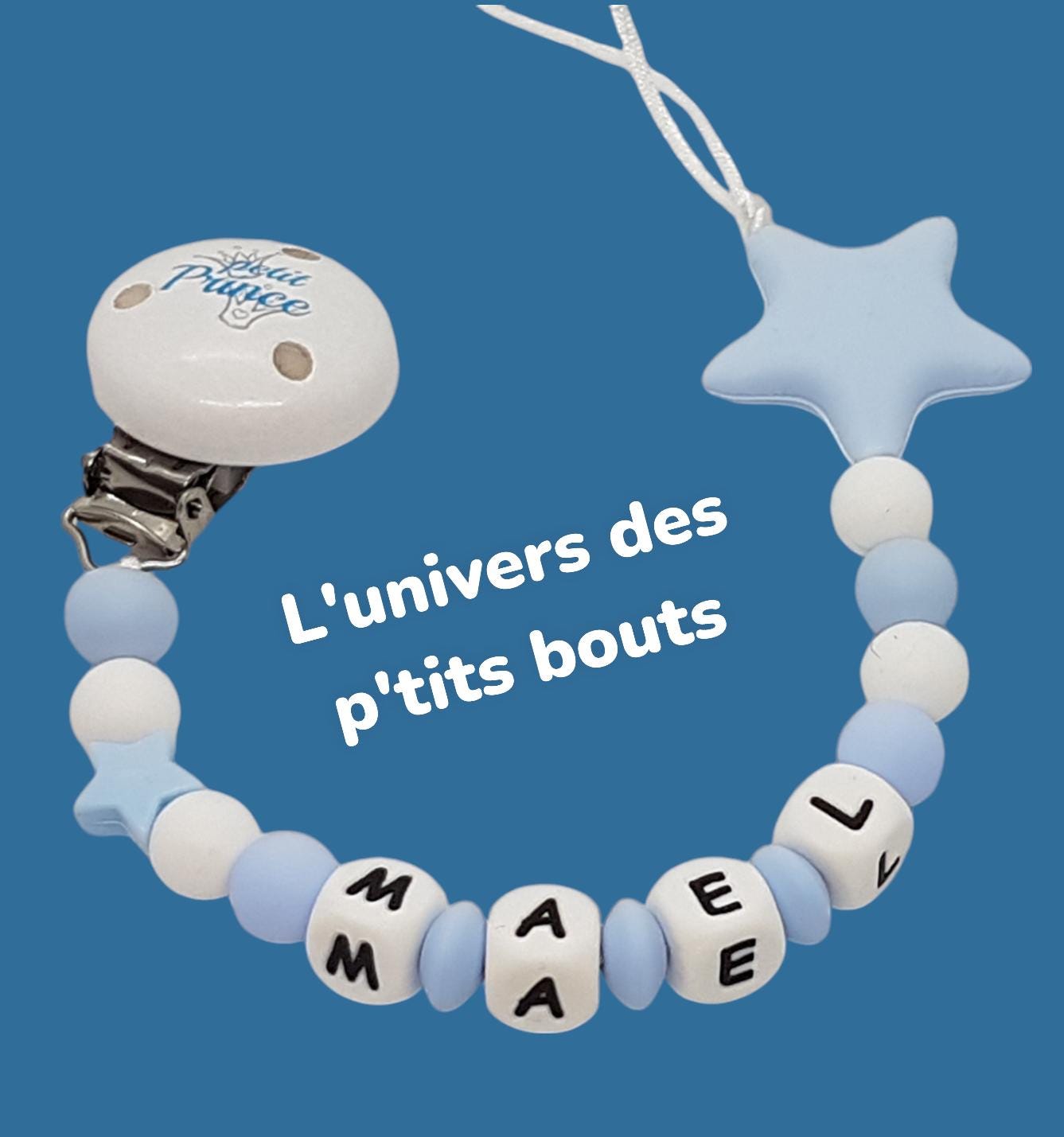 Personalisierter Schnullerclip Aus Silikon, Holzclip „Kleiner Prinz" Personalisierter Schnullerclip Aus Silikon, Holzclip „Kleiner Prinz" von Etsy - PetitsboutsCreations