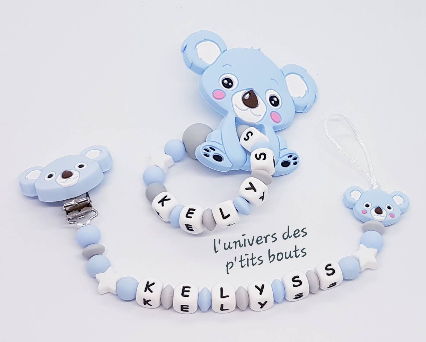 Personalisierter Schnullerclip Und/Oder Personalisierte Silikon-Koala-Rassel Personalisierter Schnullerclip Und/Oder Personalisierte Silikon-Koala-Rassel von Etsy - PetitsboutsCreations
