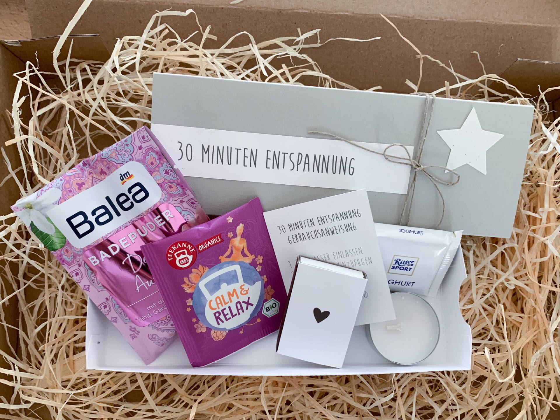 Kleine Entspannung | 30 Minuten Entspannungsbox Geschenkbox Relaxbox von Etsy - Piahontasdesign