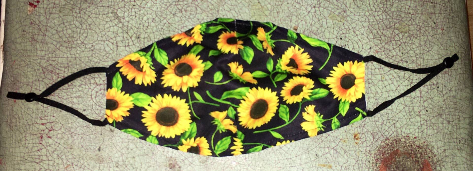 Tuch Gesichtsmaske Mit Clips, Filter & Filtertasche Sonnenblumen Maske von Etsy - PickensandChoosings