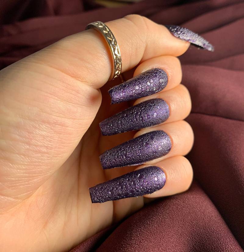 Lila Dragonscale Press On Fake Nails Handarbeit Cosplay von Etsy - PixJewelry