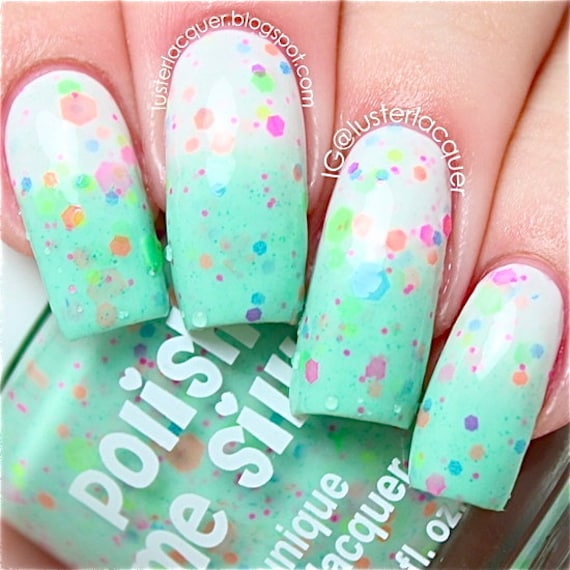 Minty Madness - Farbwechselnder Thermo-Nagellack Indie Glitter Nagellack Glitzerlack Lack Wassermarmor Stamping Nails Minty Madness - Farbwechselnder Thermo-Nagellack Indie Glitter Nagellack Glitzerlack Lack Wassermarmor Stamping Nails von Etsy - PolishMeSilly