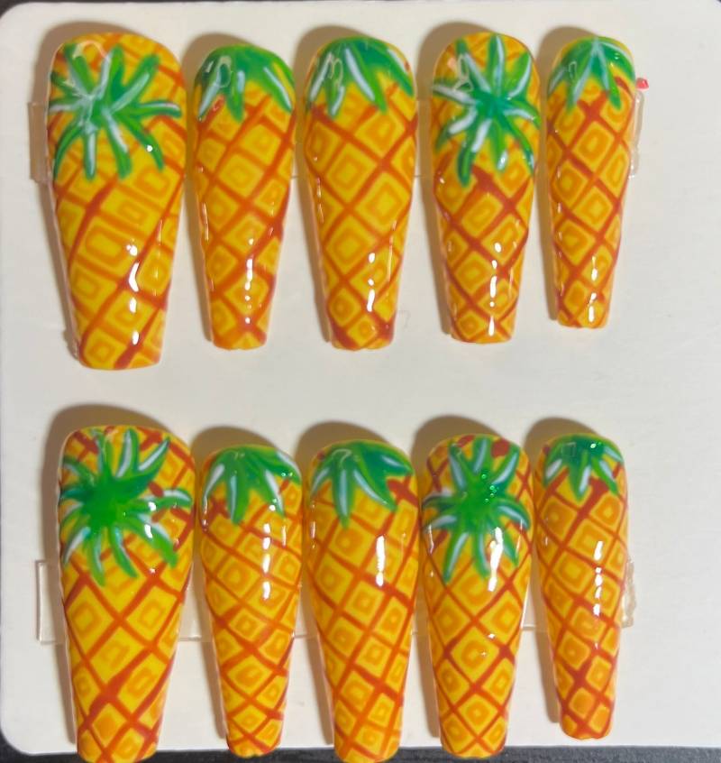 Ananas Nägel von Etsy - PressandBling