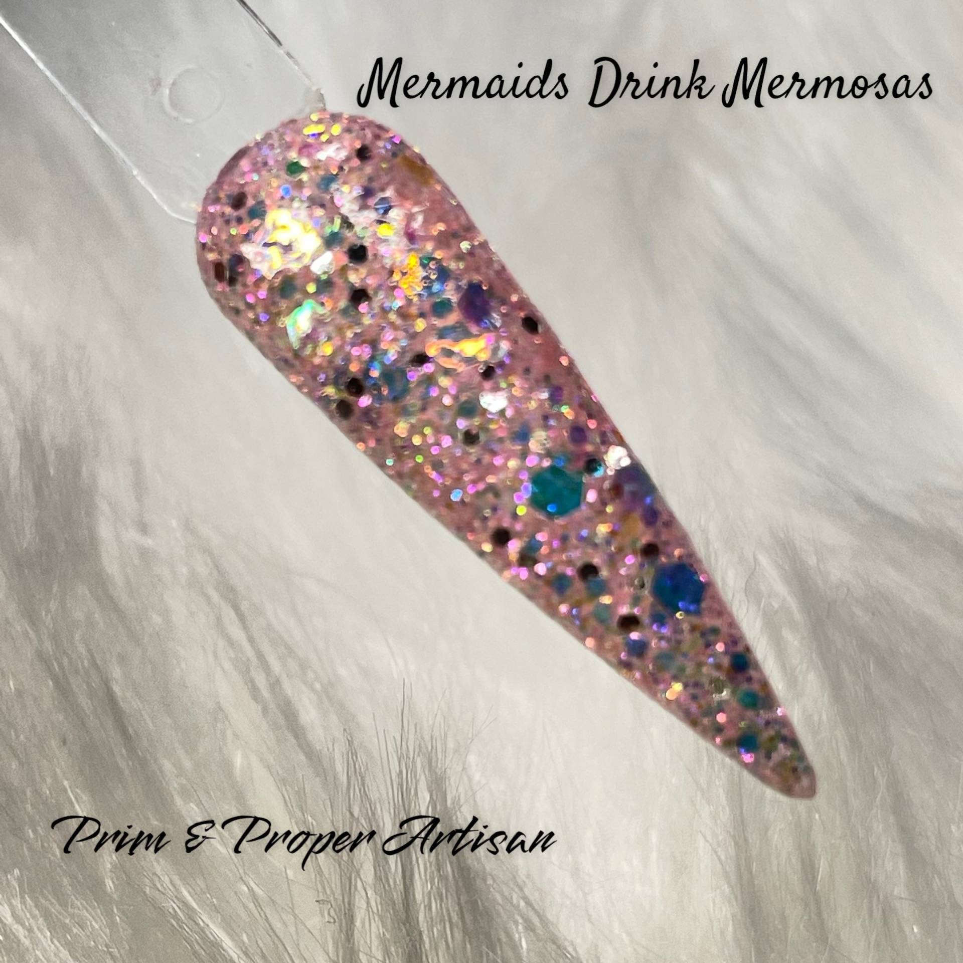 Meerjungfrauen Drink Mermosas - Multi Glitzer Nagel Dip. Dippulver. Dippulver. Diy Dip Powder Mani. Nägel. Dip von Etsy - PrimandProperArtisan